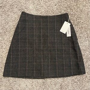 Aritzia Wilfred Renee Plaid Mini Skirt (Wool & Cashmere)
